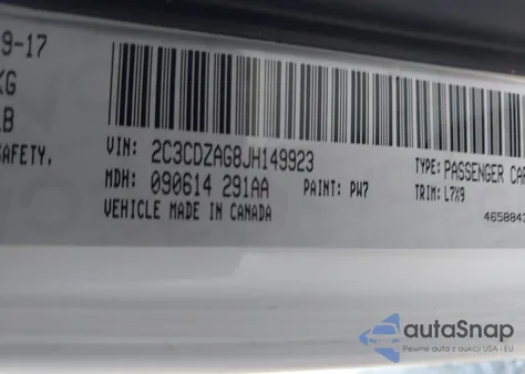 2018 Dodge Challenger Sxt from USA, damaged, VIN 2C3CDZAG8JH149923